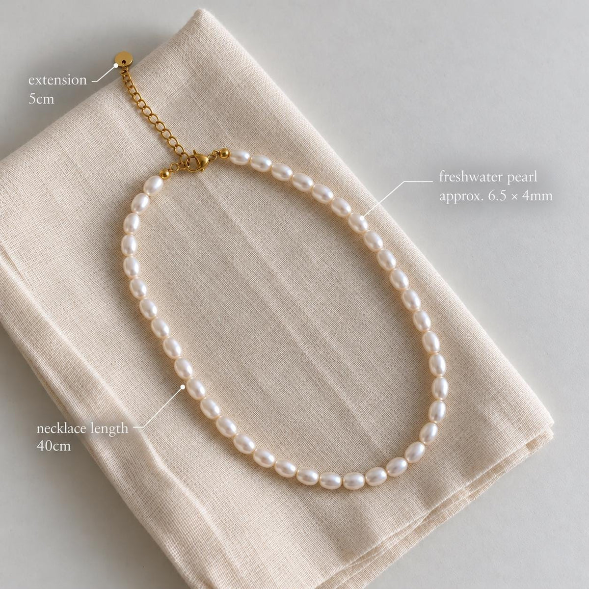 Pearl & Gold Snake Chain Necklace Set