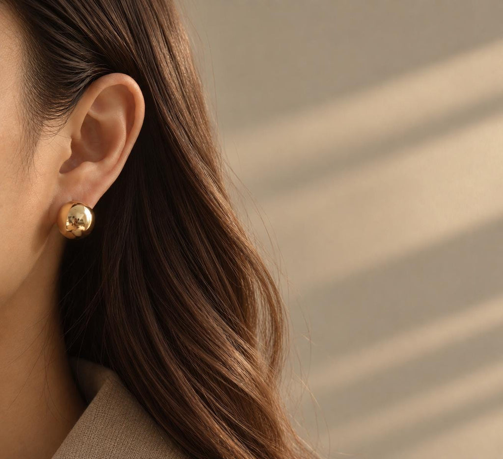 Chunky Gold Ball Earrings