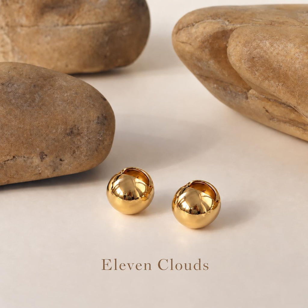 Chunky Gold Ball Earrings