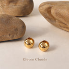 Chunky Gold Ball Earrings