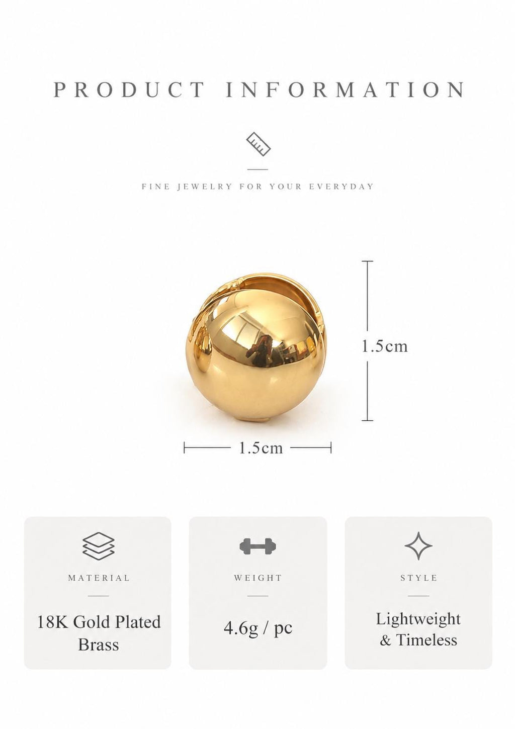 Chunky Gold Ball Earrings
