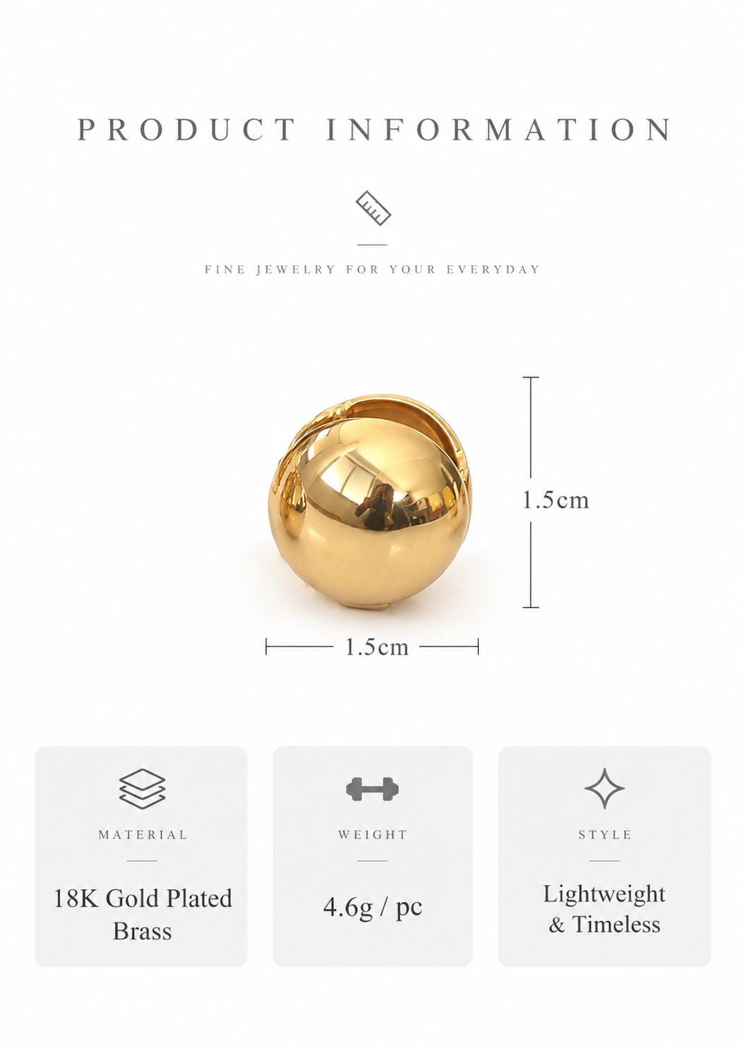 Chunky Gold Ball Earrings