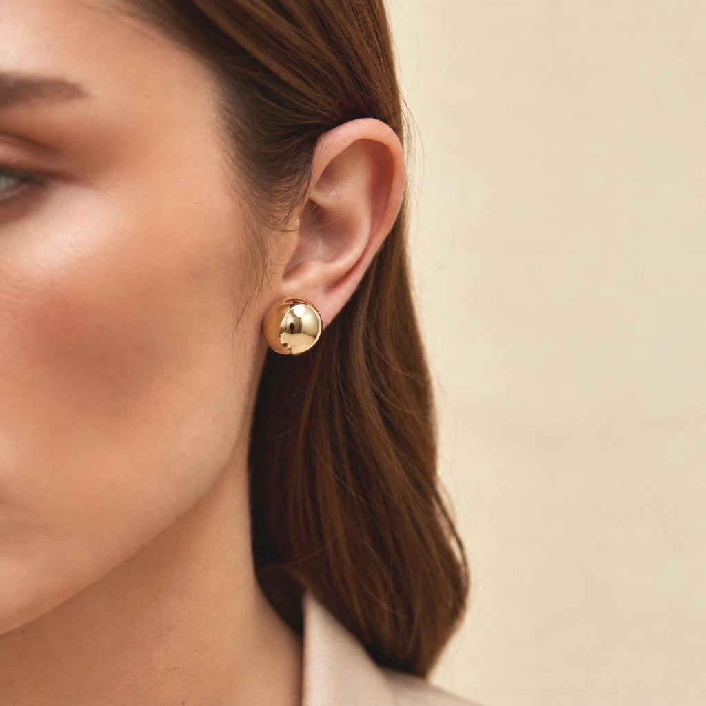 Chunky Gold Ball Earrings