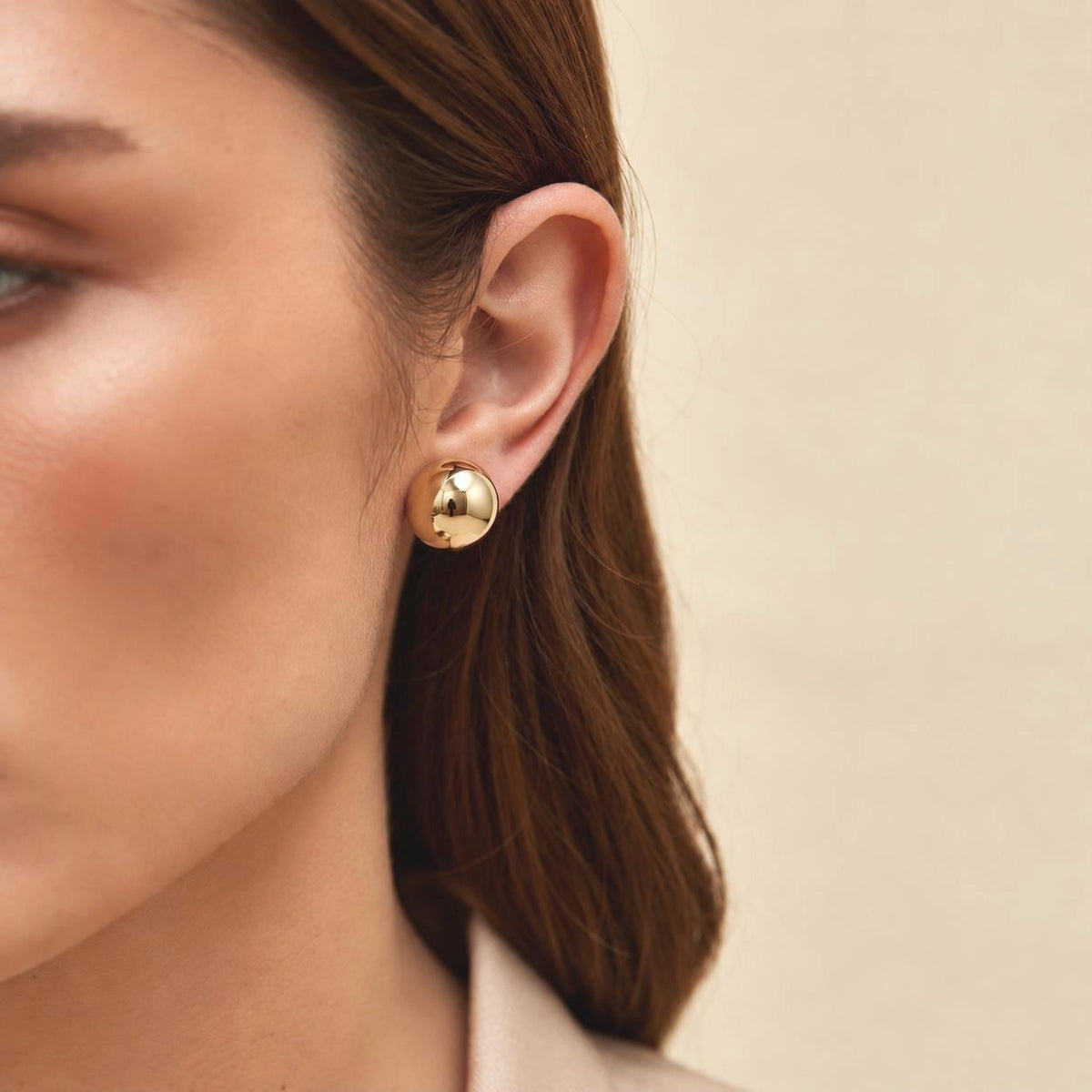 Chunky Gold Ball Earrings