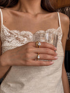 Pear-Cut CZ Open Ring