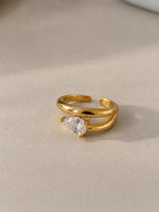 Pear-Cut CZ Open Ring
