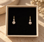 Double CZ Drop Earrings