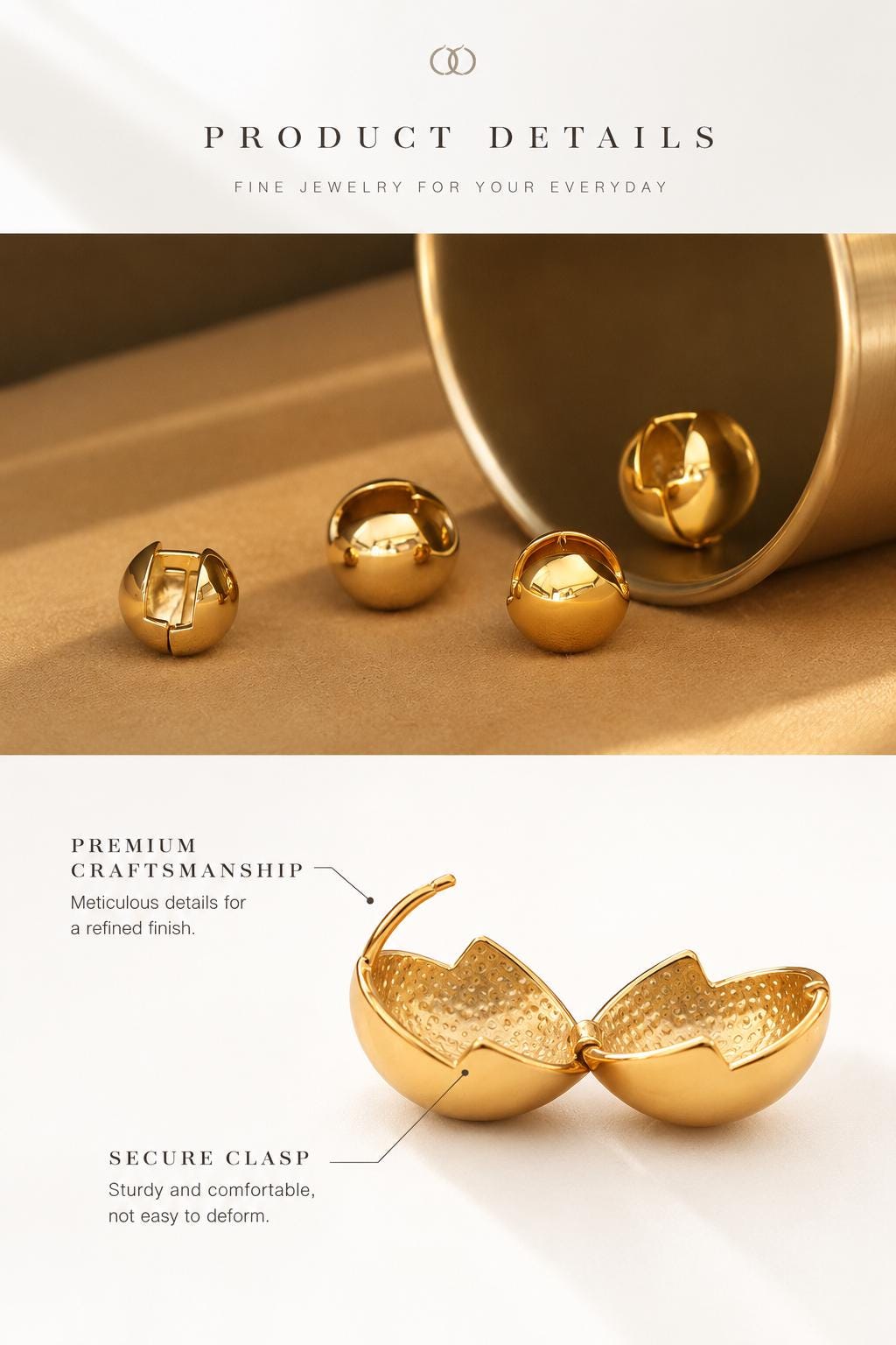 Chunky Gold Ball Earrings