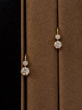 Double CZ Drop Earrings