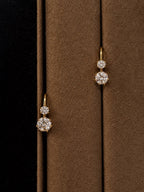 Double CZ Drop Earrings