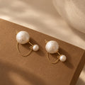 Double-Sided Pearl Stud Earrings